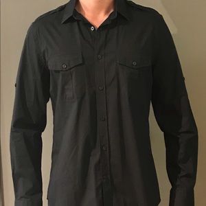 Express MK2 Military Style Stretch Button Down
